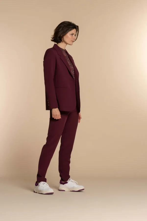 Vrouwen Geisha Fashion Geisha Dames Pantalon 31568-32 Aubergine