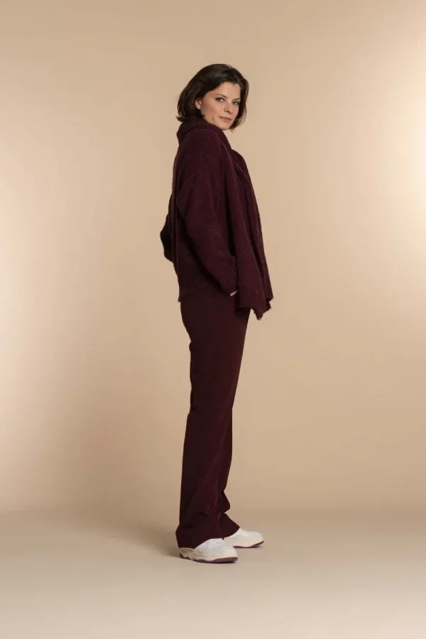 Vrouwen Geisha Fashion Geisha Dames Pantalon 31527-10 Aubergine