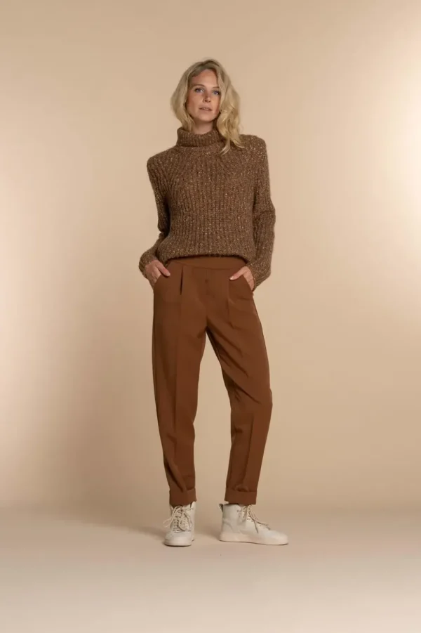 Vrouwen Geisha Fashion Geisha Dames Pantalon Met Naad 31551-60 Cinnamon