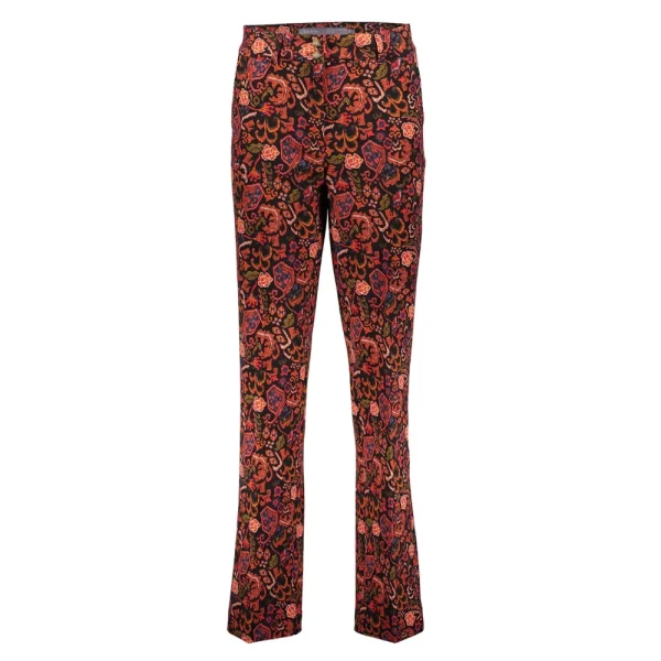 Vrouwen Geisha Fashion Geisha Dames Pantalon Met Bloemenprint 31569-32 Zwart