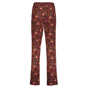 Vrouwen Geisha Fashion Geisha Dames Pantalon Met Bloemenprint 31569-32 Zwart