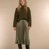 Vrouwen Geisha Fashion Geisha Dames Plisse Rok 36509-10 Bronze