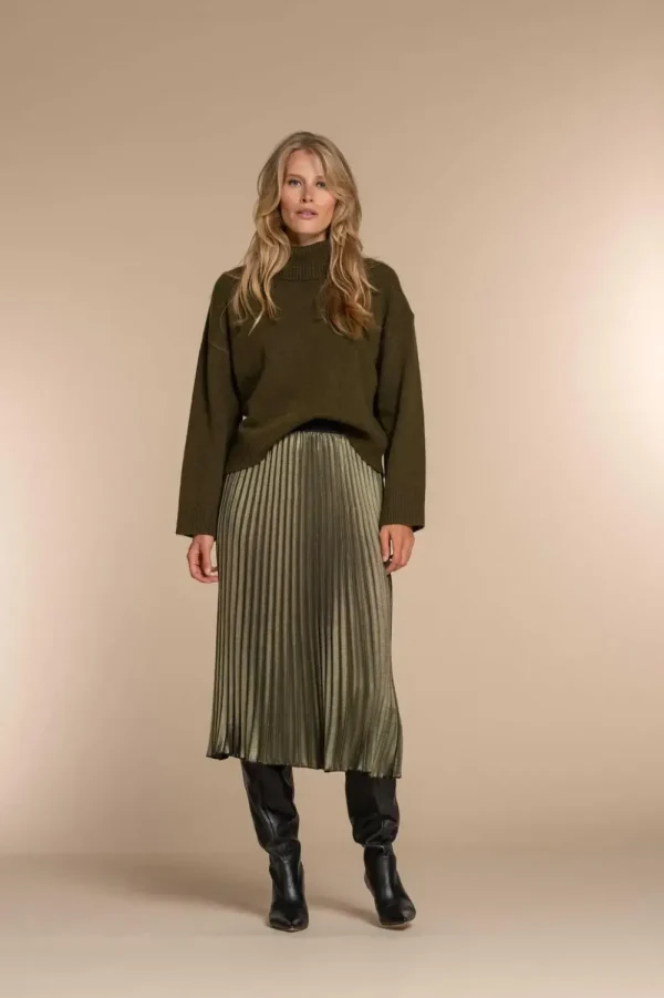 Vrouwen Geisha Fashion Geisha Dames Plisse Rok 36509-10 Bronze