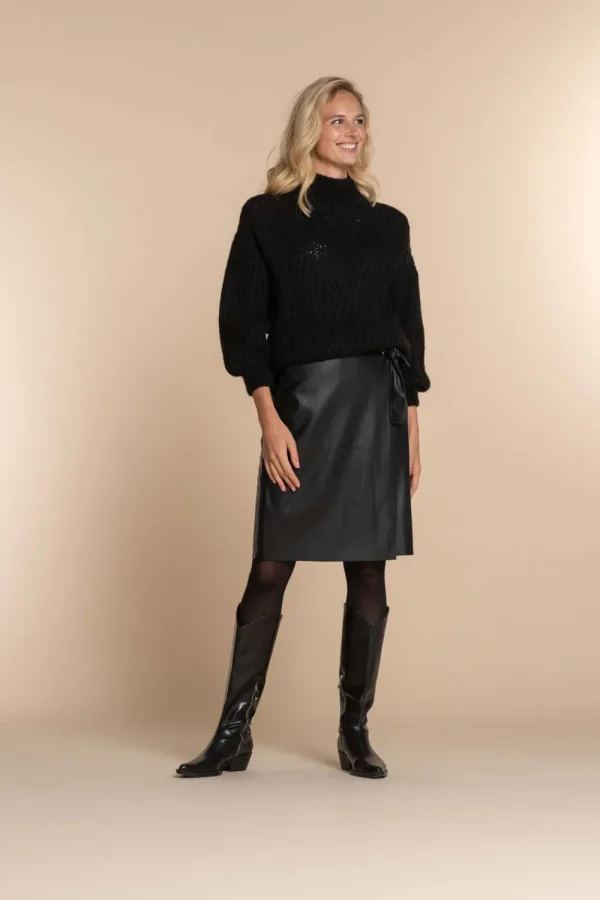 Vrouwen Geisha Fashion Geisha Dames Pu Kokerrok 36530-19 Zwart