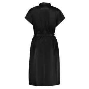 Vrouwen Geisha Fashion Geisha Dames Pu Leren Blouse Jurk 37501-10 Zwart