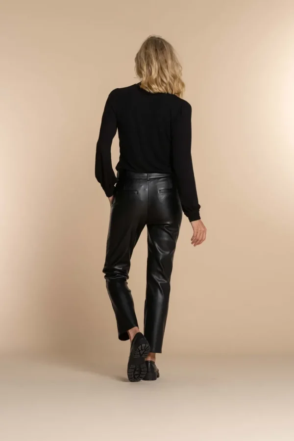 Vrouwen Geisha Fashion Geisha Dames Pu Leren Broek 31562-19 Zwart