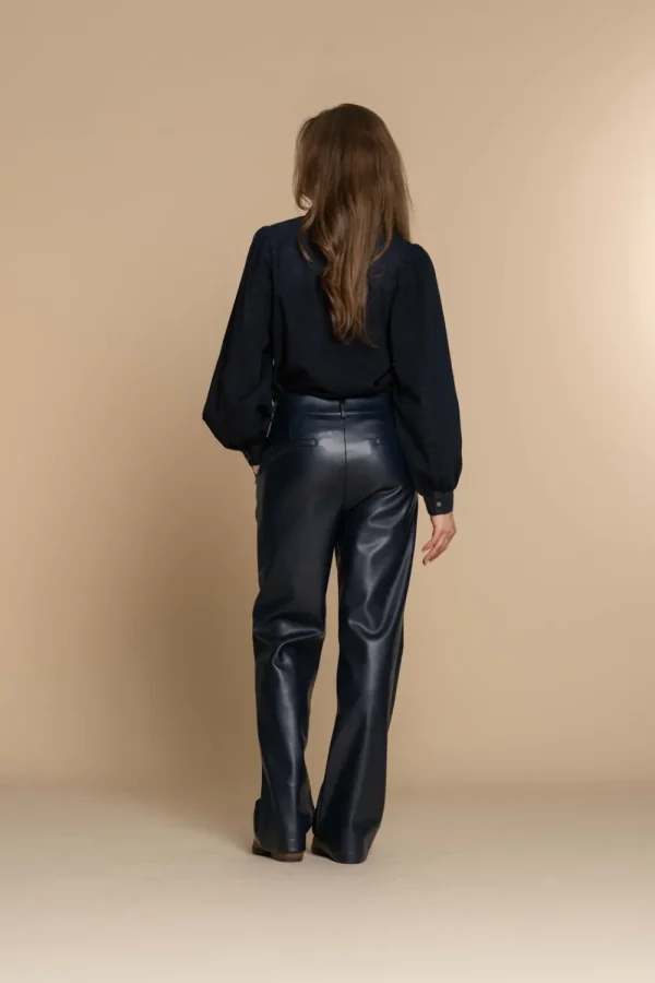 Vrouwen Geisha Fashion Geisha Dames Pu Leren Broek 31561-19 Navy