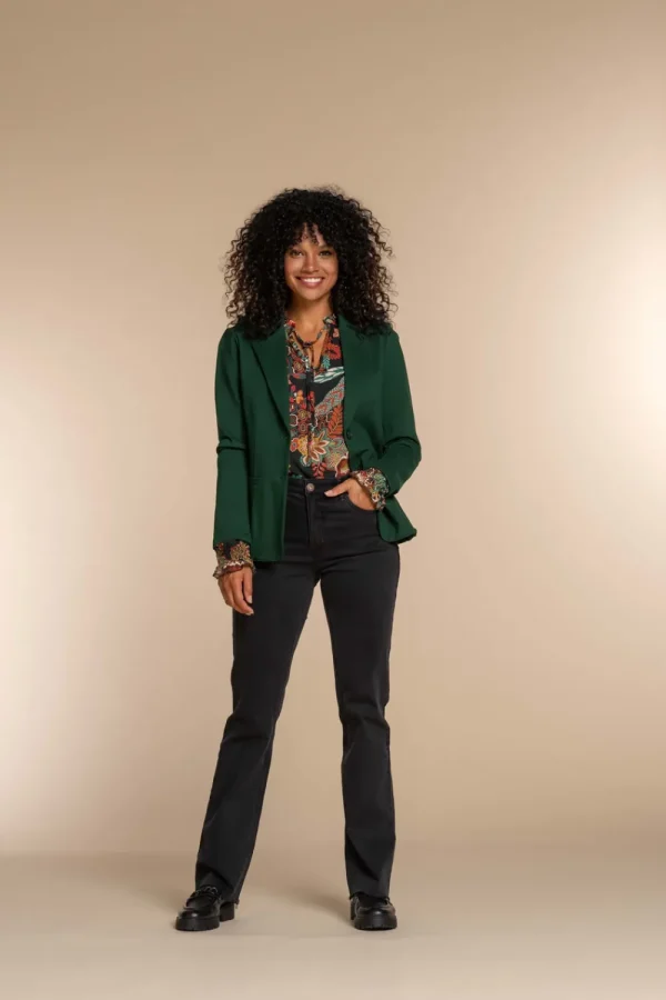 Vrouwen Geisha Fashion Geisha Dames Punto Blazer 35825-71 Forest Green