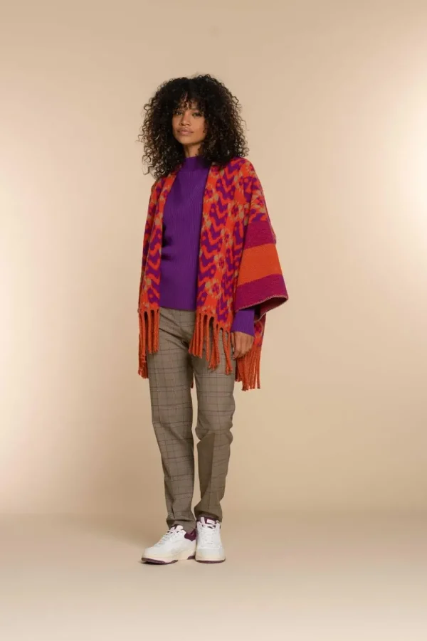 Vrouwen Geisha Fashion Geisha Dames Ribgebreide Trui 34588-14 Paars