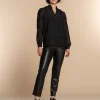 Vrouwen Geisha Fashion Geisha Dames Ruffles Blouse 33627-20 Zwart