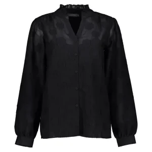 Vrouwen Geisha Fashion Geisha Dames Ruffles Blouse 33627-20 Zwart