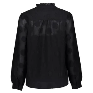 Vrouwen Geisha Fashion Geisha Dames Ruffles Blouse 33627-20 Zwart