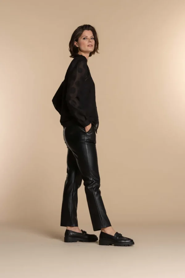 Vrouwen Geisha Fashion Geisha Dames Ruffles Blouse 33627-20 Zwart