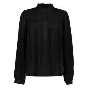 Vrouwen Geisha Fashion Geisha Dames Satijnlook Blouse 33579-14 Zwart