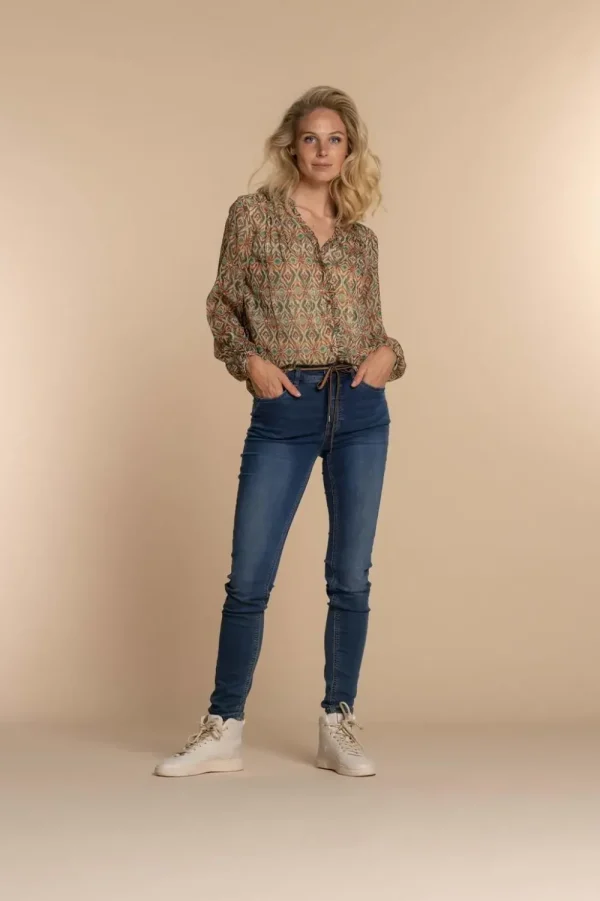 Vrouwen Geisha Fashion Geisha Dames Skinny Jeans 31503-10 Stonewash Denim
