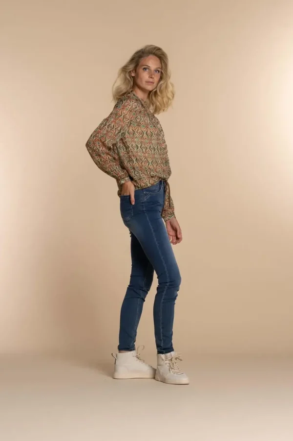 Vrouwen Geisha Fashion Geisha Dames Skinny Jeans 31503-10 Stonewash Denim