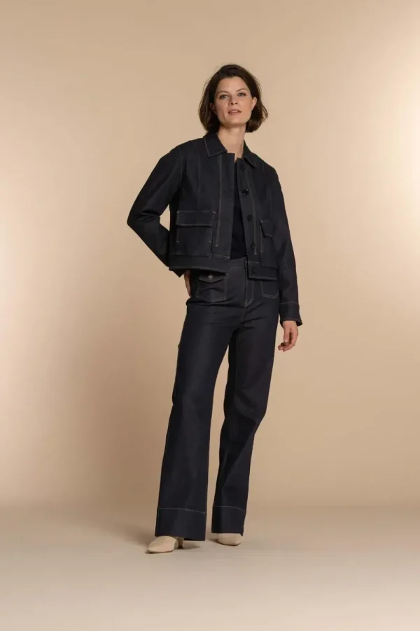 Vrouwen Geisha Fashion Geisha Dames Spijkerjas 35505-10 Dark Blue Denim