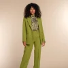 Vrouwen Geisha Fashion Geisha Dames Straight Fit Pantalon Met Naad 31860-32 Olive