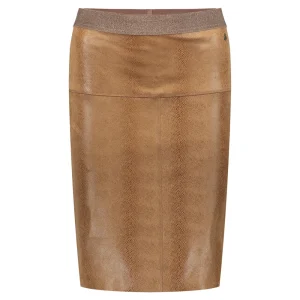 Vrouwen Geisha Fashion Geisha Dames Suedine Kokerrok 36511-10 Taupe