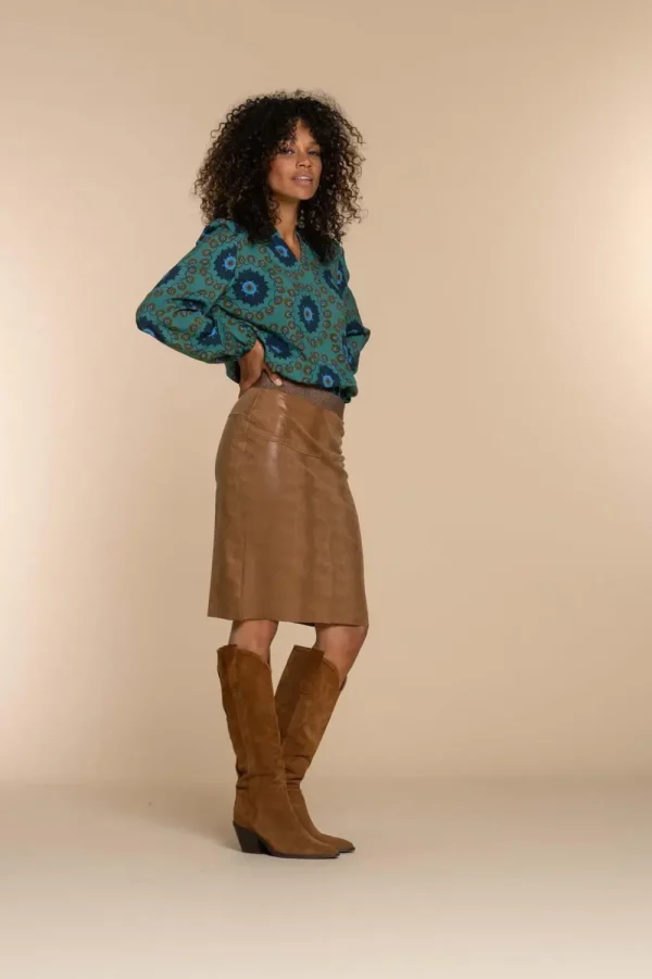 Vrouwen Geisha Fashion Geisha Dames Suedine Kokerrok 36511-10 Taupe