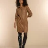 Vrouwen Geisha Fashion Geisha Dames Suedine Slangenprint Jurk 37503-10 Taupe