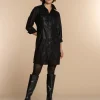 Vrouwen Geisha Fashion Geisha Dames Suedine Slangenprint Jurk 37503-10 Zwart