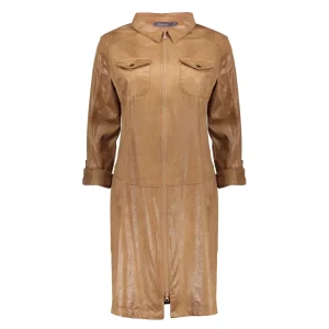 Vrouwen Geisha Fashion Geisha Dames Suedine Slangenprint Jurk 37503-10 Taupe