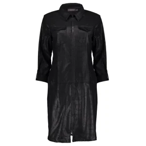 Vrouwen Geisha Fashion Geisha Dames Suedine Slangenprint Jurk 37503-10 Zwart