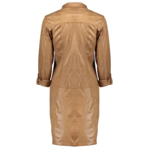 Vrouwen Geisha Fashion Geisha Dames Suedine Slangenprint Jurk 37503-10 Taupe