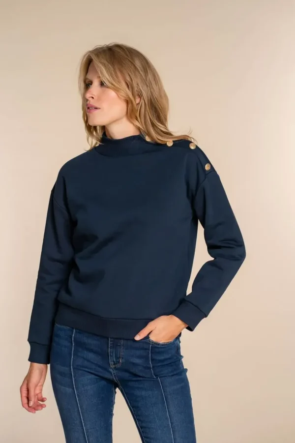 Vrouwen Geisha Fashion Geisha Dames Sweater Met Knopen 32834-41 Navy