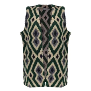 Vrouwen Geisha Fashion Geisha Dames Teddy Gilet Met Print 34601-20 Sand