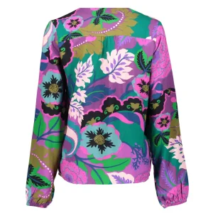Vrouwen Geisha Fashion Geisha Dames Top Met Bloemenprint 33948-20 Port