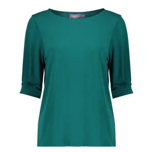 Vrouwen Geisha Fashion Geisha Dames Top Met Gepofte Mouwen 33570-60 Emerald