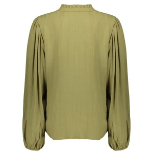Vrouwen Geisha Fashion Geisha Dames Top Met Geruffelde Kraag 33600-47 Cactus