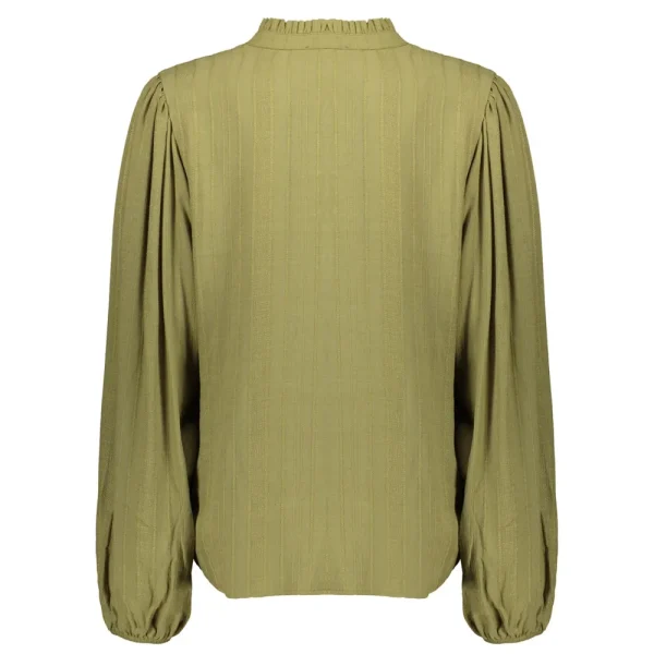 Vrouwen Geisha Fashion Geisha Dames Top Met Geruffelde Kraag 33600-47 Cactus