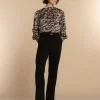 Vrouwen Geisha Fashion Geisha Dames Top Met Leopard Print 33625-20 Sand