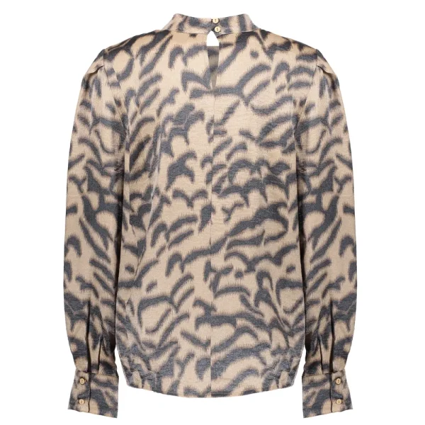 Vrouwen Geisha Fashion Geisha Dames Top Met Leopard Print 33625-20 Sand