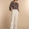 Vrouwen Geisha Fashion Geisha Dames Top Met Paisley Print 32584-60 Navy