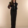 Vrouwen Geisha Fashion Geisha Dames Top Met Paisley Print 32646-20 Zwart