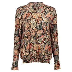 Vrouwen Geisha Fashion Geisha Dames Top Met Paisley Print 32892-60 Coral