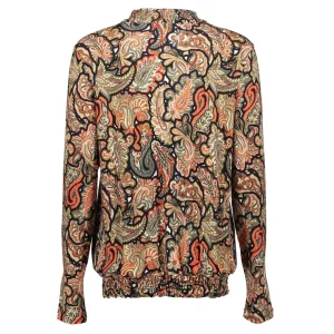 Vrouwen Geisha Fashion Geisha Dames Top Met Paisley Print 32892-60 Coral