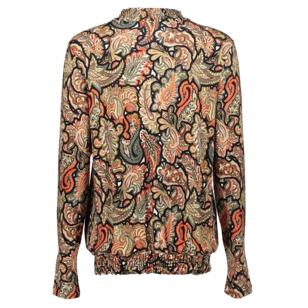 Vrouwen Geisha Fashion Geisha Dames Top Met Paisley Print 32892-60 Coral