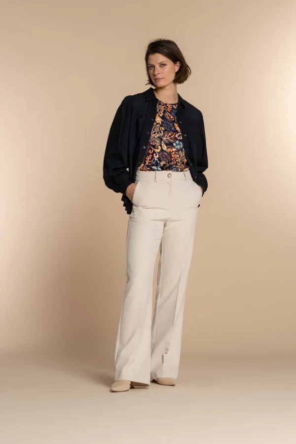 Vrouwen Geisha Fashion Geisha Dames Top Met Paisley Print 32584-60 Navy