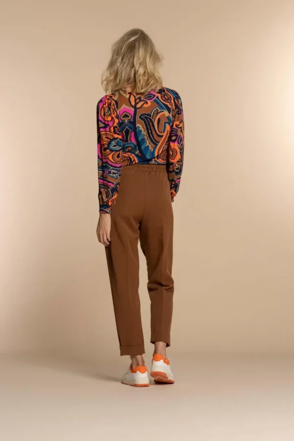 Vrouwen Geisha Fashion Geisha Dames Top Met Paisley Print 32651-20 Oranje