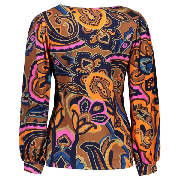 Vrouwen Geisha Fashion Geisha Dames Top Met Paisley Print 32651-20 Oranje