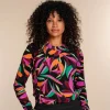 Vrouwen Geisha Fashion Geisha Dames Top Met Print 32913-20 Zwart