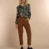 Vrouwen Geisha Fashion Geisha Dames Top Met Print 33663-20 Emerald