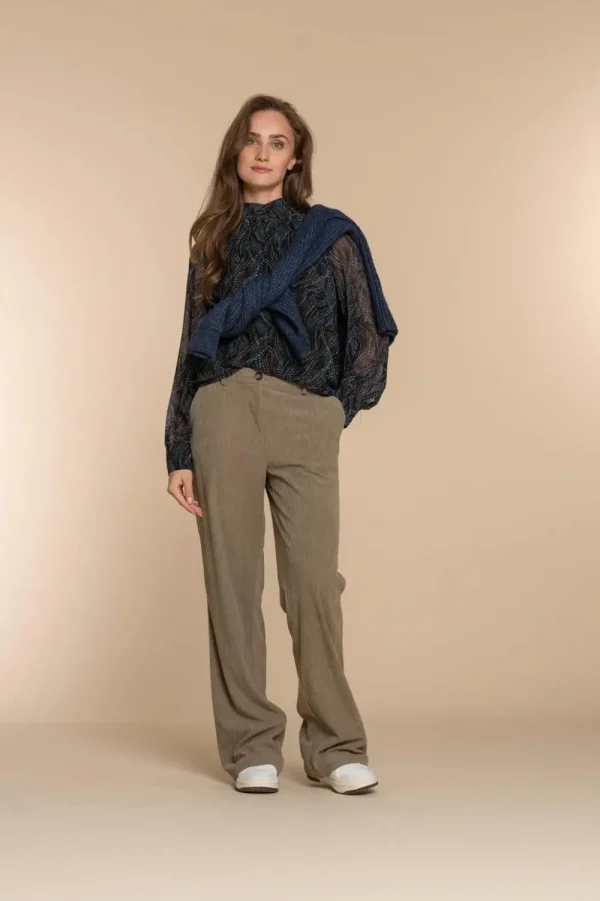 Vrouwen Geisha Fashion Geisha Dames Top Met Print 33572-60 Navy