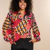 Vrouwen Geisha Fashion Geisha Dames Top Met Print 33953-20 Roze