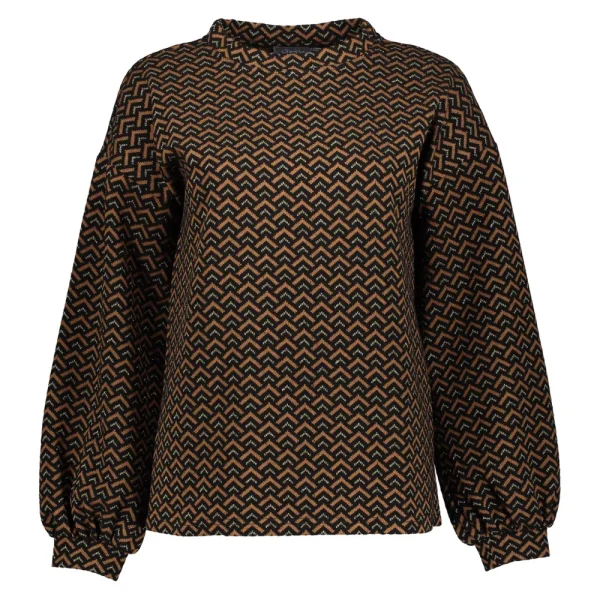 Vrouwen Geisha Fashion Geisha Dames Top Met Print 32643-20 Tabacco